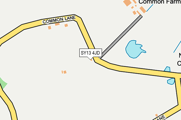 SY13 4JD map - OS OpenMap – Local (Ordnance Survey) SY13 4JD map - OS OpenMap – Local (Ordnance Survey)