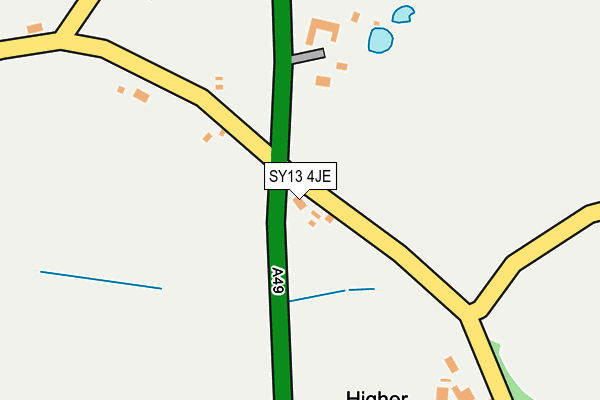 SY13 4JE map - OS OpenMap – Local (Ordnance Survey) SY13 4JE map - OS OpenMap – Local (Ordnance Survey)