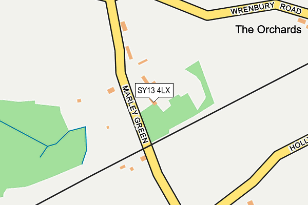 SY13 4LX map - OS OpenMap – Local (Ordnance Survey) SY13 4LX map - OS OpenMap – Local (Ordnance Survey)