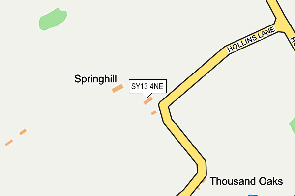 SY13 4NE map - OS OpenMap – Local (Ordnance Survey) SY13 4NE map - OS OpenMap – Local (Ordnance Survey)