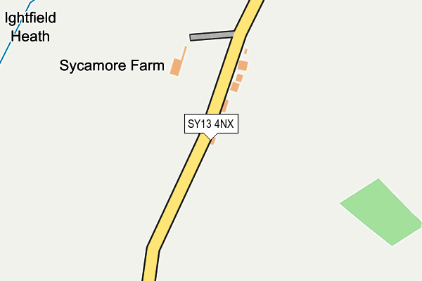 SY13 4NX map - OS OpenMap – Local (Ordnance Survey) SY13 4NX map - OS OpenMap – Local (Ordnance Survey)