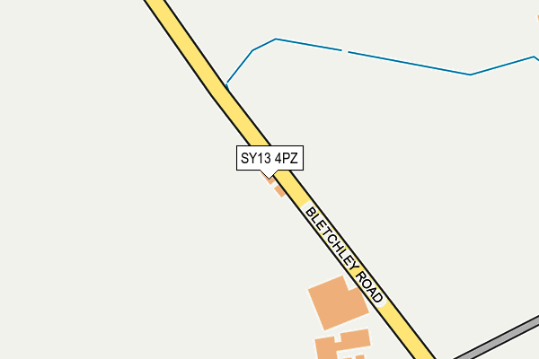 SY13 4PZ map - OS OpenMap – Local (Ordnance Survey) SY13 4PZ map - OS OpenMap – Local (Ordnance Survey)