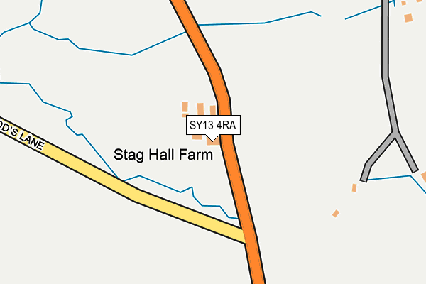 SY13 4RA map - OS OpenMap – Local (Ordnance Survey) SY13 4RA map - OS OpenMap – Local (Ordnance Survey)