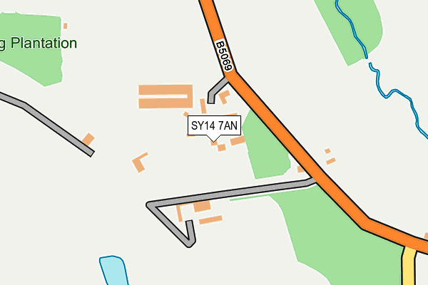 SY14 7AN map - OS OpenMap – Local (Ordnance Survey) SY14 7AN map - OS OpenMap – Local (Ordnance Survey)