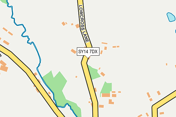 SY14 7DX map - OS OpenMap – Local (Ordnance Survey) SY14 7DX map - OS OpenMap – Local (Ordnance Survey)