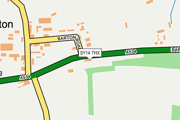 SY14 7HX map - OS OpenMap – Local (Ordnance Survey) SY14 7HX map - OS OpenMap – Local (Ordnance Survey)