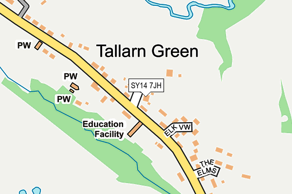 SY14 7JH map - OS OpenMap – Local (Ordnance Survey) SY14 7JH map - OS OpenMap – Local (Ordnance Survey)