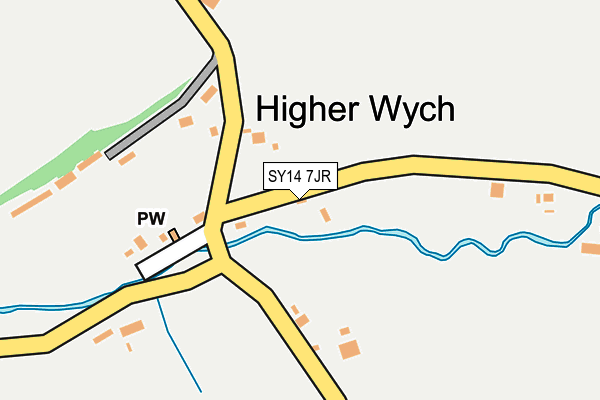 SY14 7JR map - OS OpenMap – Local (Ordnance Survey) SY14 7JR map - OS OpenMap – Local (Ordnance Survey)