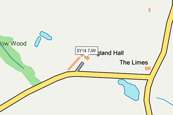 SY14 7JW map - OS OpenMap – Local (Ordnance Survey) SY14 7JW map - OS OpenMap – Local (Ordnance Survey)