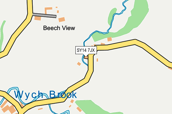 SY14 7JX map - OS OpenMap – Local (Ordnance Survey) SY14 7JX map - OS OpenMap – Local (Ordnance Survey)