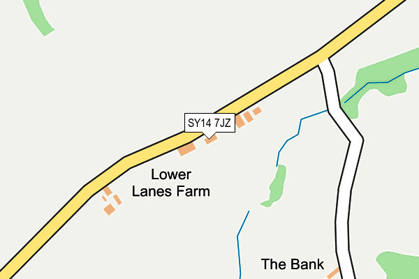 SY14 7JZ map - OS OpenMap – Local (Ordnance Survey) SY14 7JZ map - OS OpenMap – Local (Ordnance Survey)