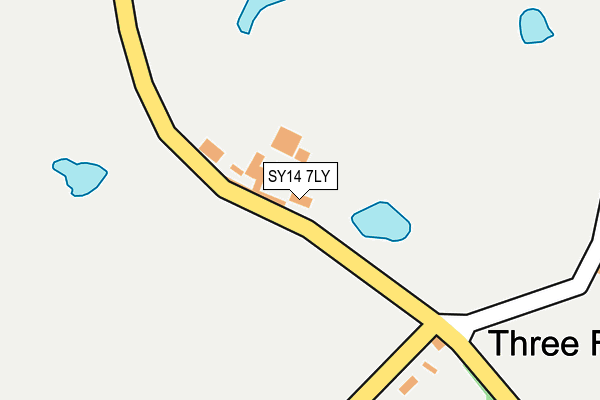 SY14 7LY map - OS OpenMap – Local (Ordnance Survey) SY14 7LY map - OS OpenMap – Local (Ordnance Survey)