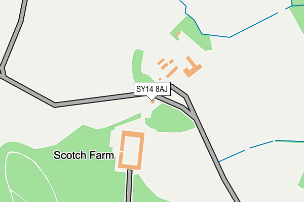 SY14 8AJ map - OS OpenMap – Local (Ordnance Survey) SY14 8AJ map - OS OpenMap – Local (Ordnance Survey)