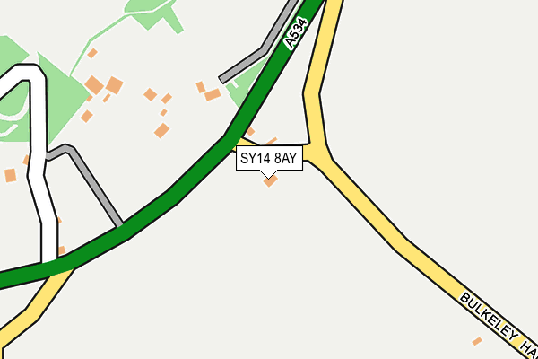 SY14 8AY map - OS OpenMap – Local (Ordnance Survey) SY14 8AY map - OS OpenMap – Local (Ordnance Survey)