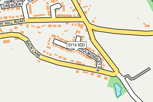 SY14 8DD map - OS OpenMap – Local (Ordnance Survey) SY14 8DD map - OS OpenMap – Local (Ordnance Survey)