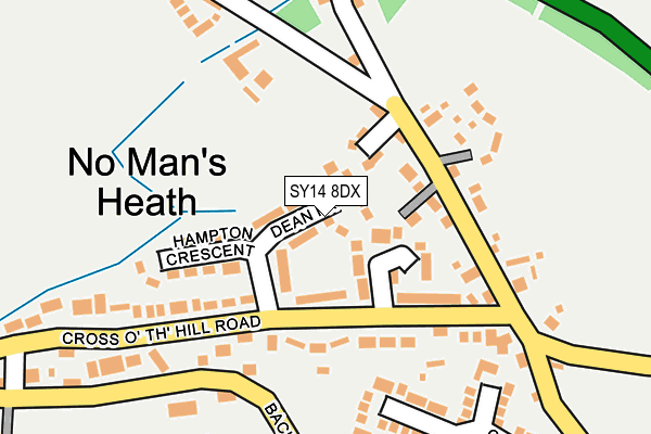 SY14 8DX map - OS OpenMap – Local (Ordnance Survey)