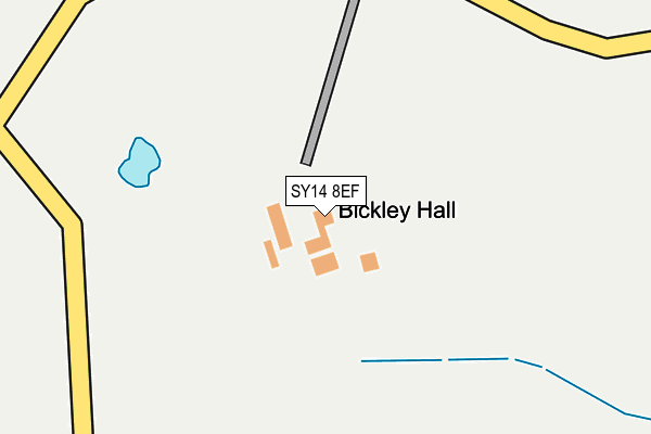 SY14 8EF map - OS OpenMap – Local (Ordnance Survey) SY14 8EF map - OS OpenMap – Local (Ordnance Survey)