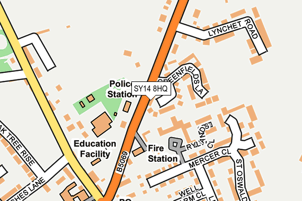 SY14 8HQ map - OS OpenMap – Local (Ordnance Survey) SY14 8HQ map - OS OpenMap – Local (Ordnance Survey)