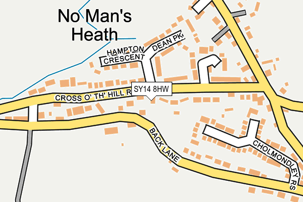 SY14 8HW map - OS OpenMap – Local (Ordnance Survey) SY14 8HW map - OS OpenMap – Local (Ordnance Survey)