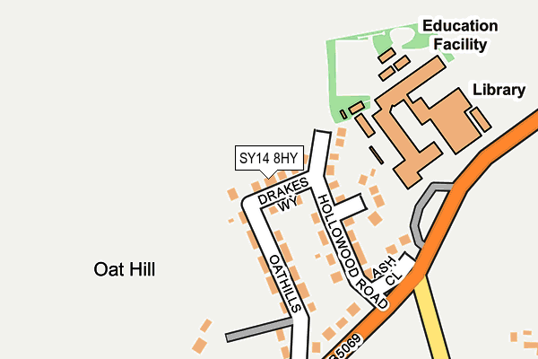 SY14 8HY map - OS OpenMap – Local (Ordnance Survey) SY14 8HY map - OS OpenMap – Local (Ordnance Survey)