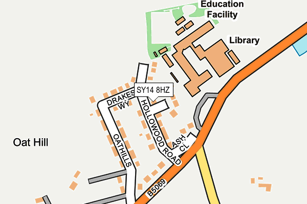 SY14 8HZ map - OS OpenMap – Local (Ordnance Survey) SY14 8HZ map - OS OpenMap – Local (Ordnance Survey)