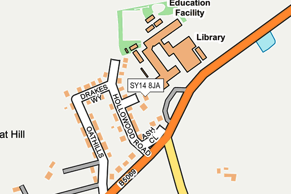 SY14 8JA map - OS OpenMap – Local (Ordnance Survey) SY14 8JA map - OS OpenMap – Local (Ordnance Survey)