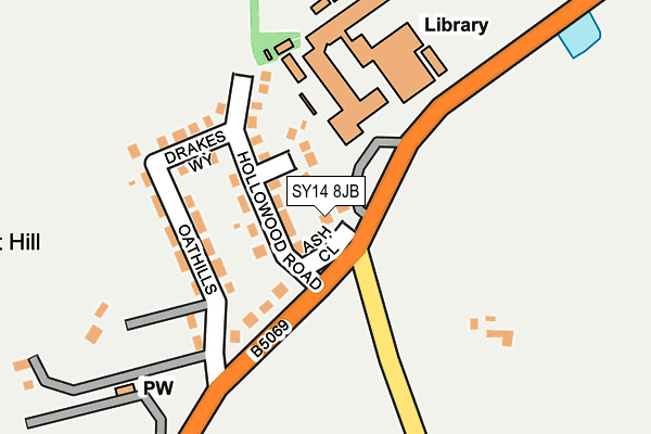 SY14 8JB map - OS OpenMap – Local (Ordnance Survey) SY14 8JB map - OS OpenMap – Local (Ordnance Survey)