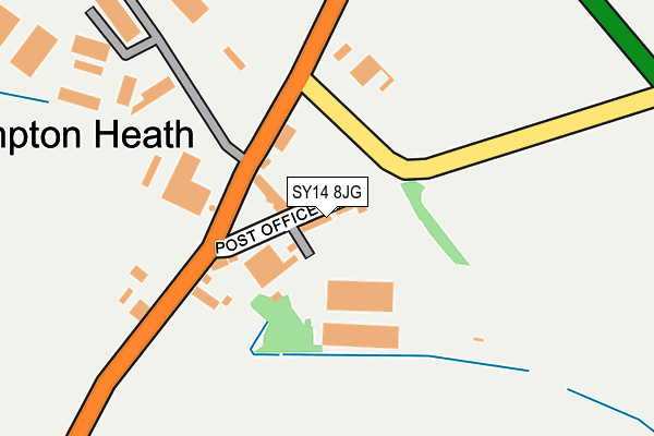 SY14 8JG map - OS OpenMap – Local (Ordnance Survey) SY14 8JG map - OS OpenMap – Local (Ordnance Survey)
