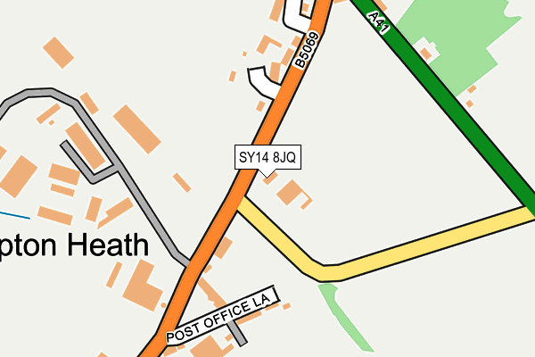 SY14 8JQ map - OS OpenMap – Local (Ordnance Survey) SY14 8JQ map - OS OpenMap – Local (Ordnance Survey)