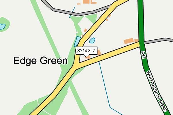 SY14 8LZ map - OS OpenMap – Local (Ordnance Survey) SY14 8LZ map - OS OpenMap – Local (Ordnance Survey)
