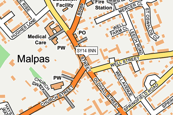 SY14 8NN map - OS OpenMap – Local (Ordnance Survey) SY14 8NN map - OS OpenMap – Local (Ordnance Survey)