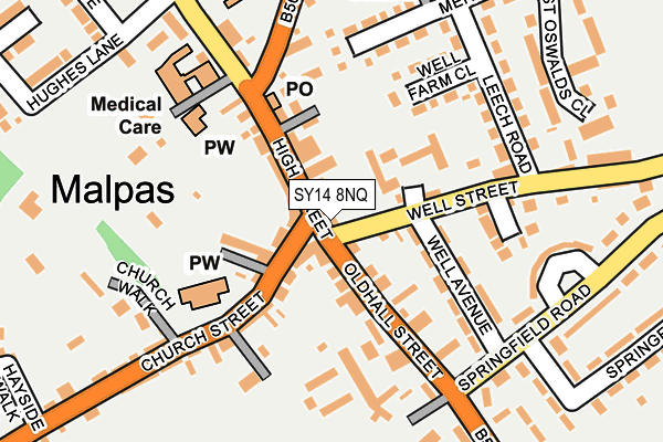 SY14 8NQ map - OS OpenMap – Local (Ordnance Survey) SY14 8NQ map - OS OpenMap – Local (Ordnance Survey)