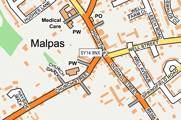 SY14 8NX map - OS OpenMap – Local (Ordnance Survey) SY14 8NX map - OS OpenMap – Local (Ordnance Survey)