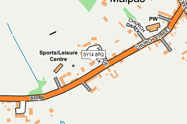 SY14 8PQ map - OS OpenMap – Local (Ordnance Survey)