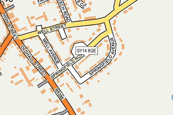 SY14 8QE map - OS OpenMap – Local (Ordnance Survey) SY14 8QE map - OS OpenMap – Local (Ordnance Survey)