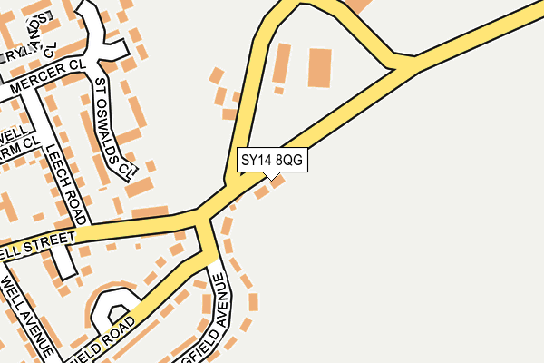 SY14 8QG map - OS OpenMap – Local (Ordnance Survey) SY14 8QG map - OS OpenMap – Local (Ordnance Survey)