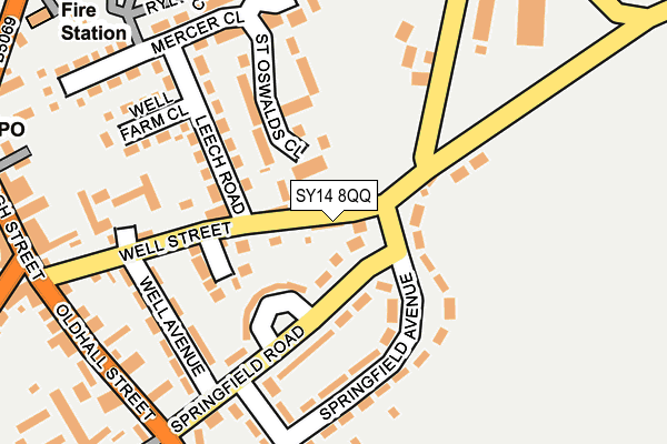 SY14 8QQ map - OS OpenMap – Local (Ordnance Survey) SY14 8QQ map - OS OpenMap – Local (Ordnance Survey)