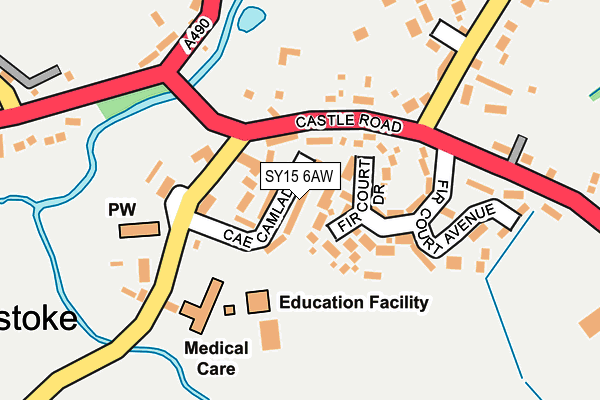 SY15 6AW map - OS OpenMap – Local (Ordnance Survey) SY15 6AW map - OS OpenMap – Local (Ordnance Survey)