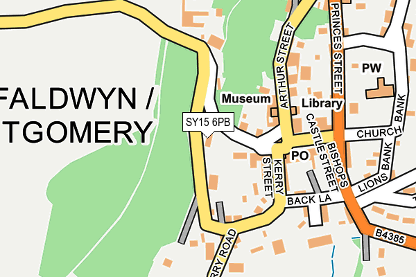 SY15 6PB map - OS OpenMap – Local (Ordnance Survey) SY15 6PB map - OS OpenMap – Local (Ordnance Survey)