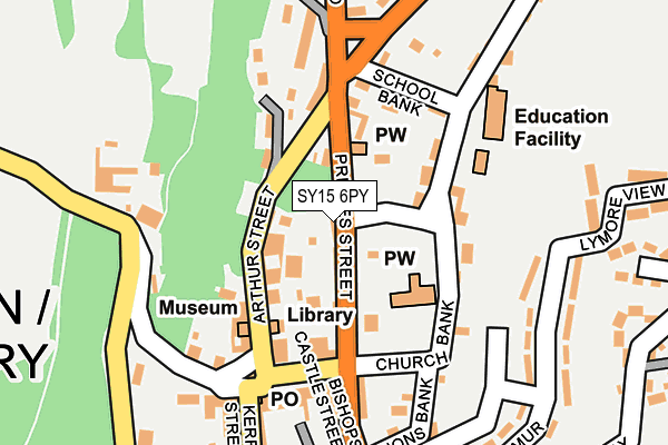 SY15 6PY map - OS OpenMap – Local (Ordnance Survey) SY15 6PY map - OS OpenMap – Local (Ordnance Survey)