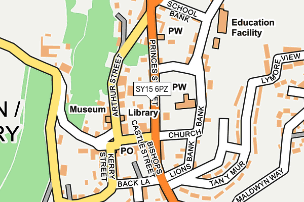 SY15 6PZ map - OS OpenMap – Local (Ordnance Survey) SY15 6PZ map - OS OpenMap – Local (Ordnance Survey)