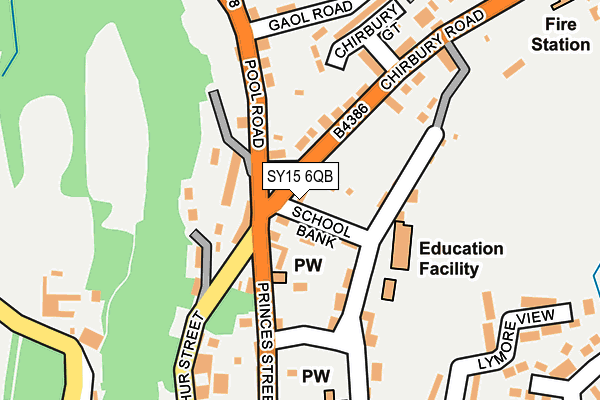 SY15 6QB map - OS OpenMap – Local (Ordnance Survey) SY15 6QB map - OS OpenMap – Local (Ordnance Survey)