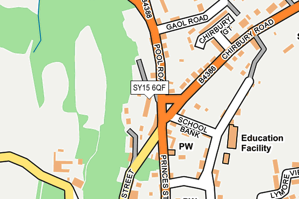 SY15 6QF map - OS OpenMap – Local (Ordnance Survey)