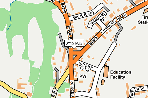SY15 6QG map - OS OpenMap – Local (Ordnance Survey) SY15 6QG map - OS OpenMap – Local (Ordnance Survey)