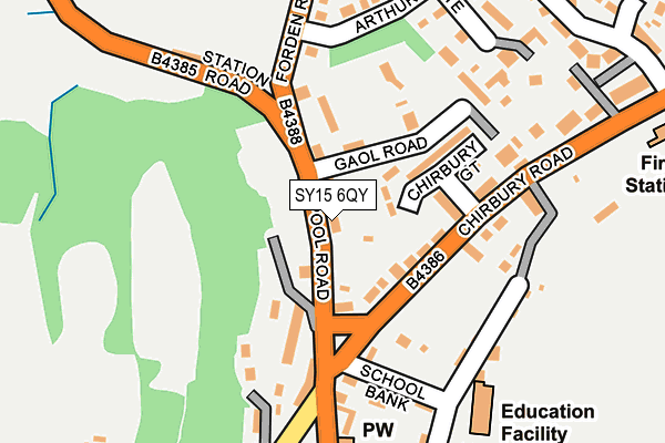 SY15 6QY map - OS OpenMap – Local (Ordnance Survey) SY15 6QY map - OS OpenMap – Local (Ordnance Survey)