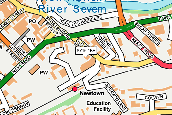 SY16 1BH map - OS OpenMap – Local (Ordnance Survey)