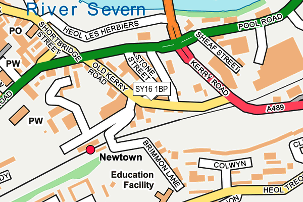 SY16 1BP map - OS OpenMap – Local (Ordnance Survey) SY16 1BP map - OS OpenMap – Local (Ordnance Survey)