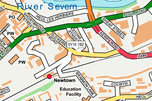 SY16 1BZ map - OS OpenMap – Local (Ordnance Survey) SY16 1BZ map - OS OpenMap – Local (Ordnance Survey)