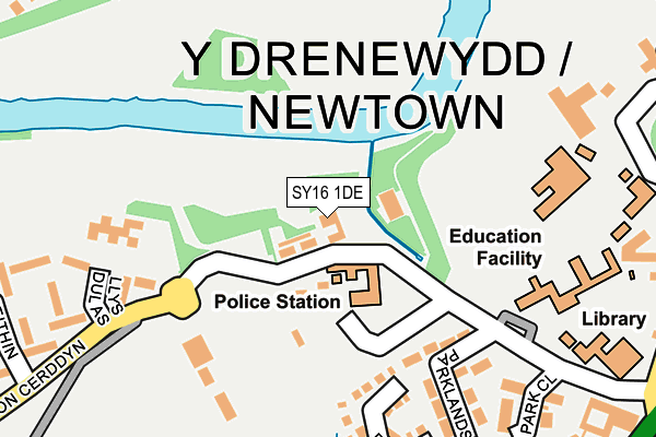 SY16 1DE map - OS OpenMap – Local (Ordnance Survey) SY16 1DE map - OS OpenMap – Local (Ordnance Survey)
