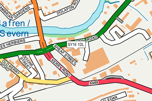 SY16 1DL map - OS OpenMap – Local (Ordnance Survey) SY16 1DL map - OS OpenMap – Local (Ordnance Survey)